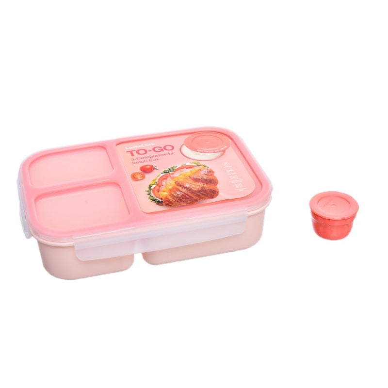 LocknLock divided lunch box 1.5L (Pink)